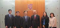 The delegation led by Prof. Zhong Zhihua (third from left) from TJU visits CUHK and meets with  Prof. Fok Tai-fai (third from right), Pro-Vice Chancellor of CUHK and members from the University
